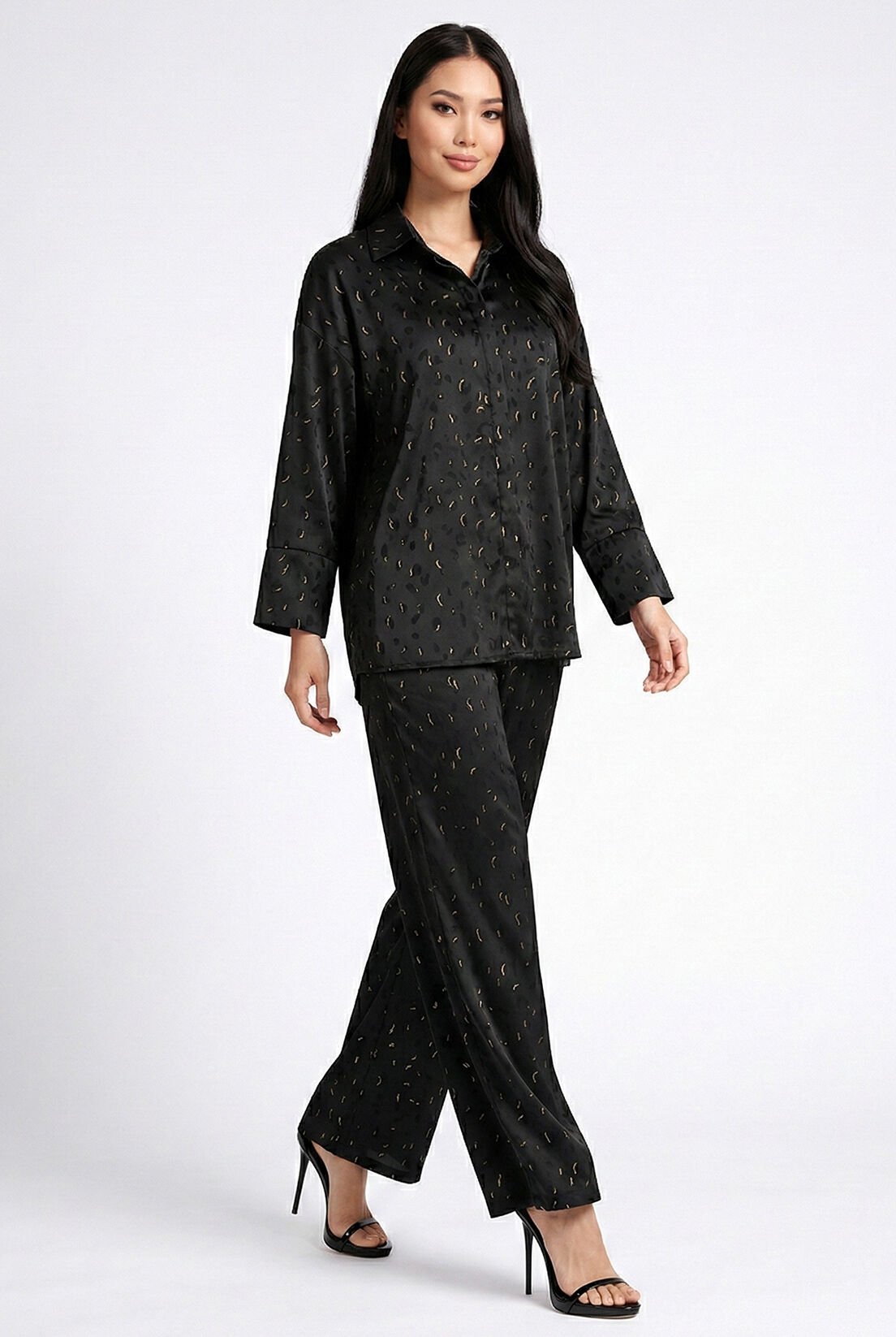 Küçük Desen Gold Varak Petek Pantolon