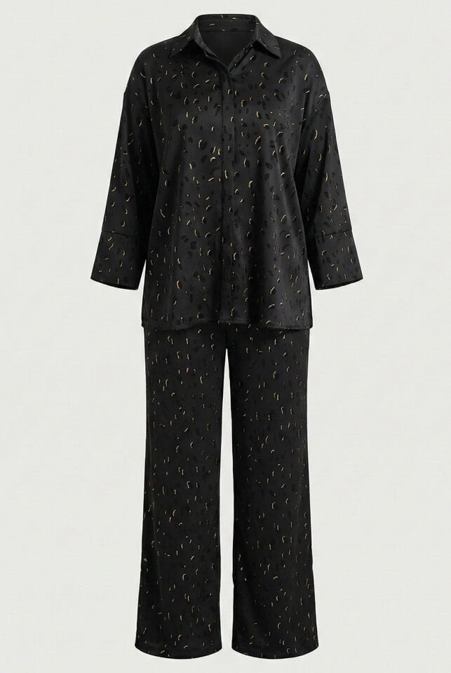 Küçük Desen Gold Varak Petek Pantolon