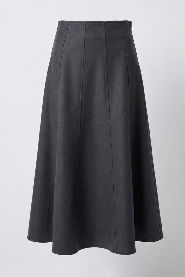 Füme Parçalı Yün Etek