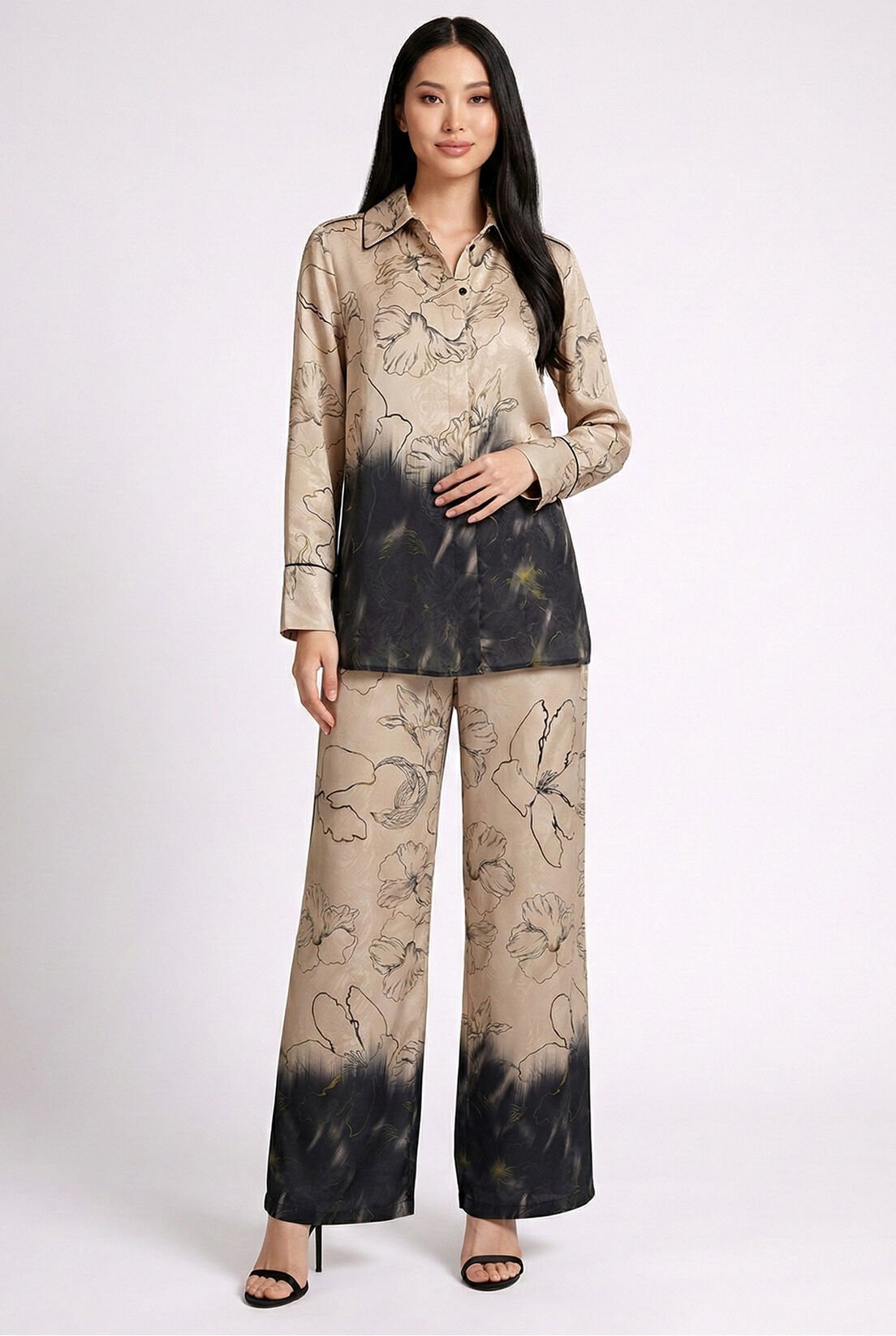 Biyeli Bej Degrade Pantolon