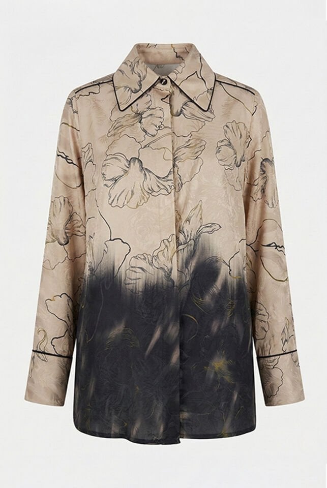 Biyeli Bej Degrade Gömlek