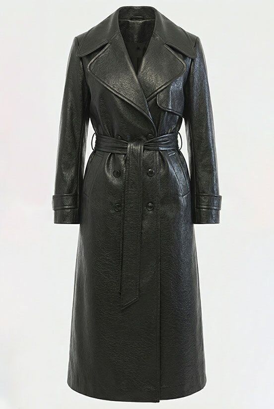 Siyah Rugan Trençkot