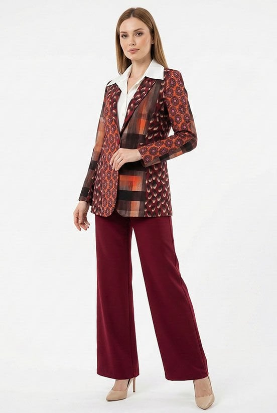 Bordo Garni Hürrem Blazer Ceket