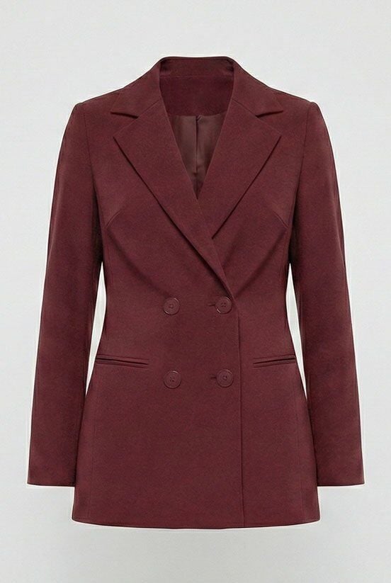 Bordo Blazer Ceket
