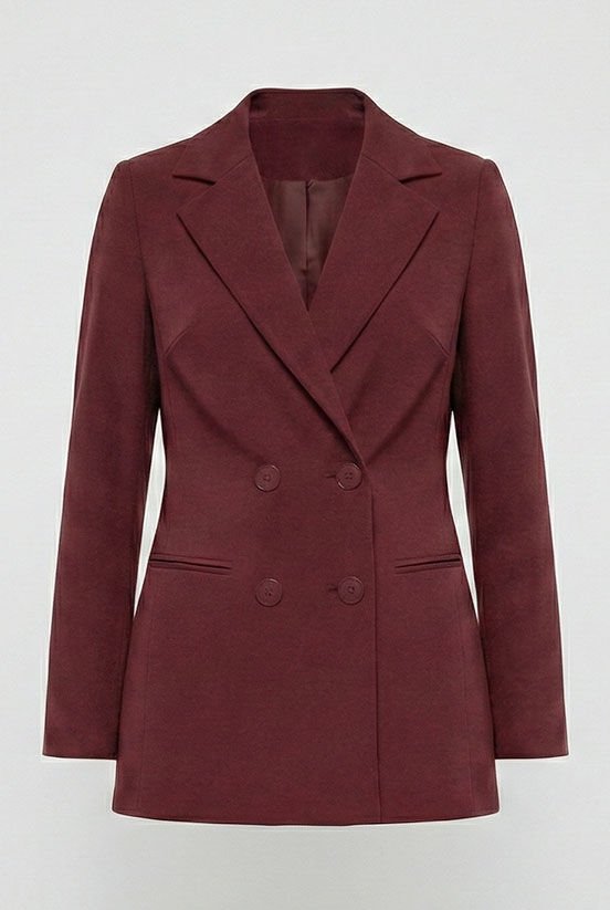 Bordo Blazer Ceket