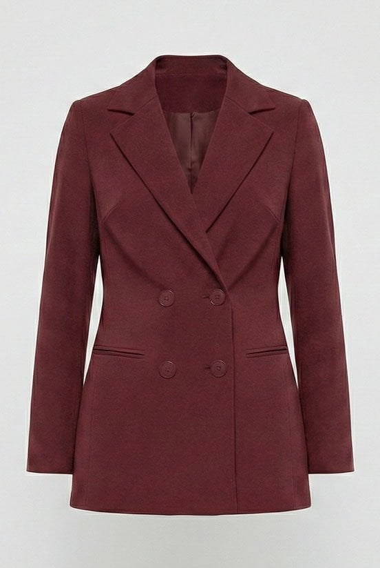 Bordo Blazer Ceket