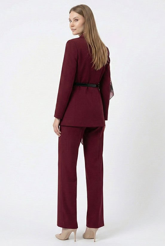 Bordo Blazer Ceket