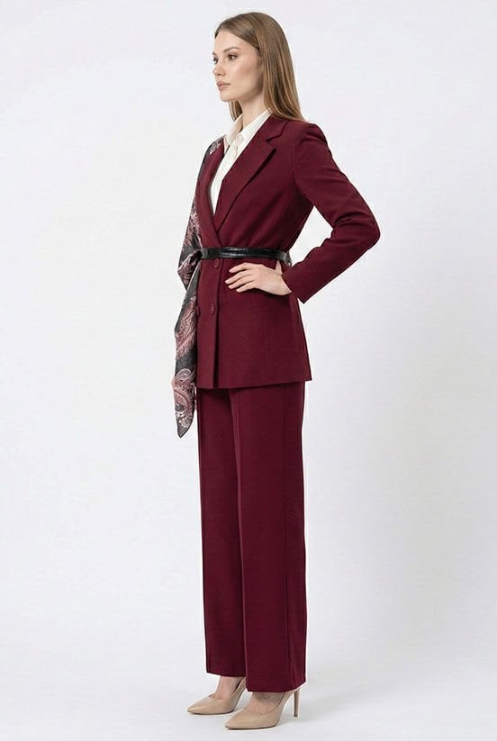 Bordo Hürrem Pantolon