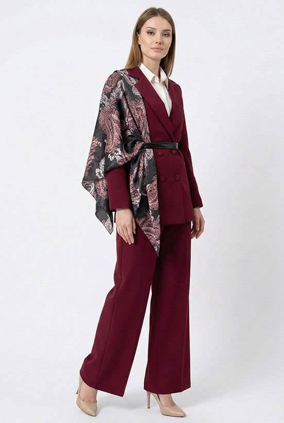 Bordo Hürrem Pantolon