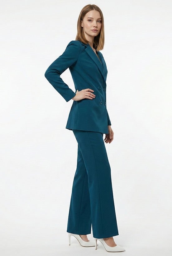 Petrol Mavisi Blazer Ceket