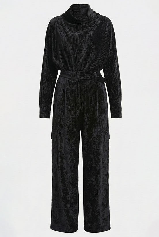 Siyah Kadife Eşofman Takımı