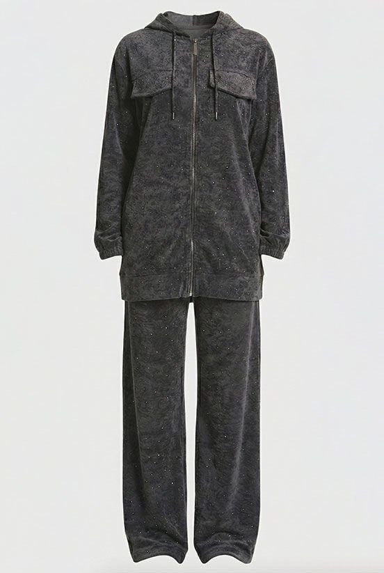 Gri Taşlı Eşofman Takımı