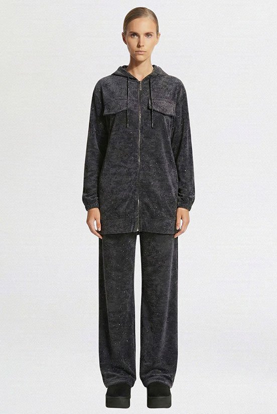 Gri Taşlı Eşofman Takımı