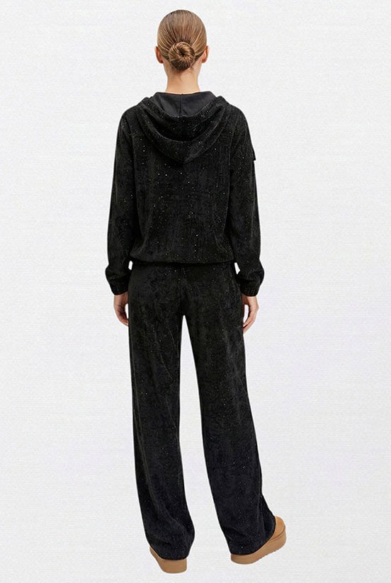 Siyah Taşlı Eşofman Takımı