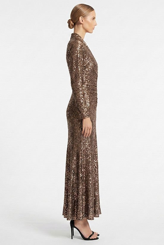 Bronz Payet Elbise