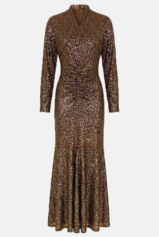 Bronz Payet Elbise
