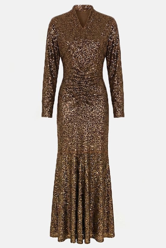 Bronz Payet Elbise