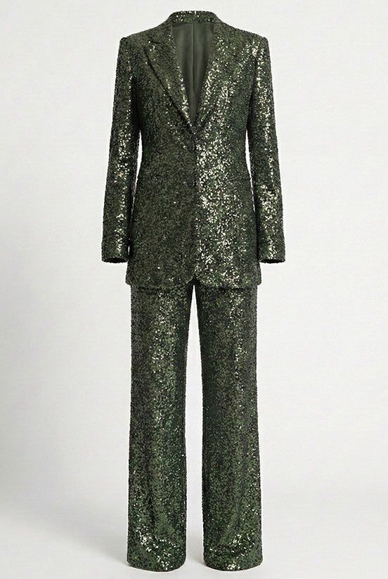 Yeşil Payet Pantolon
