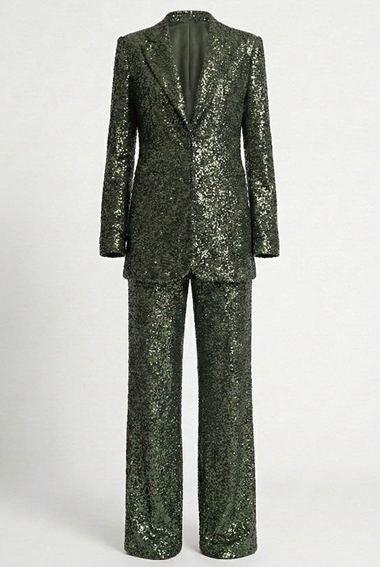 Yeşil Payet Pantolon