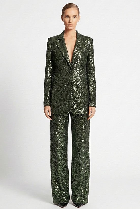 Yeşil Payet Pantolon