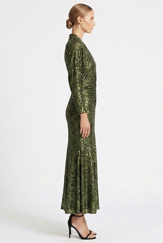 Yeşil Payet Elbise