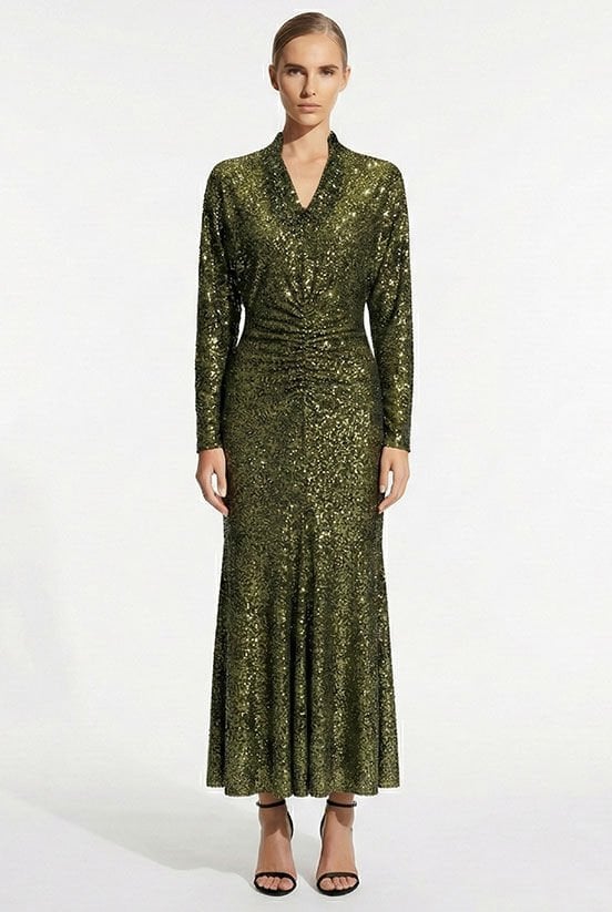 Yeşil Payet Elbise