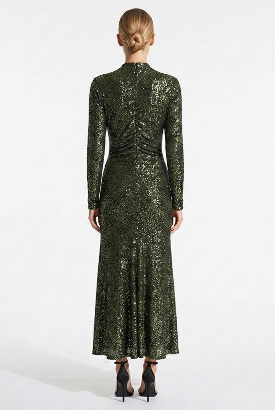 Yeşil Payet Elbise