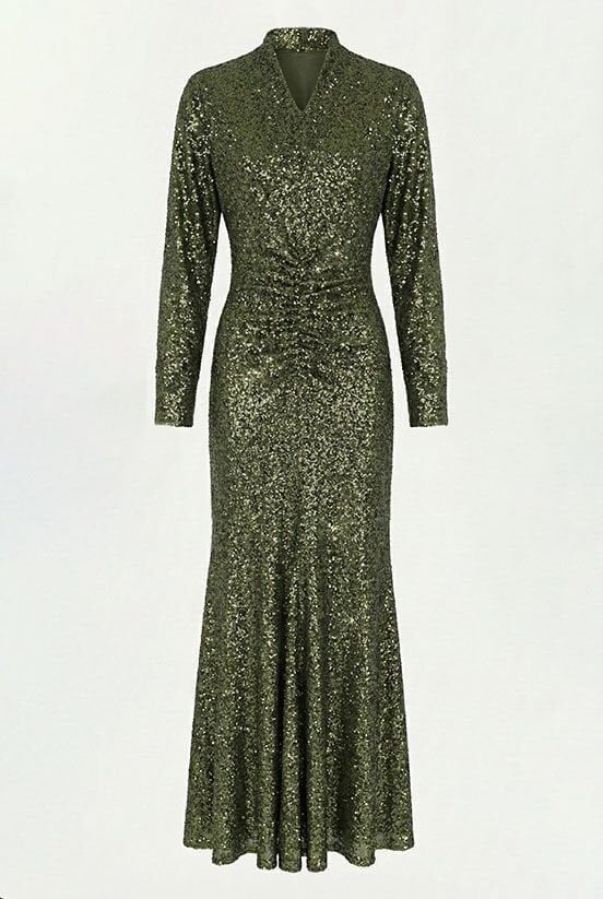 Yeşil Payet Elbise