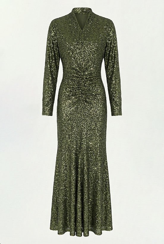 Yeşil Payet Elbise