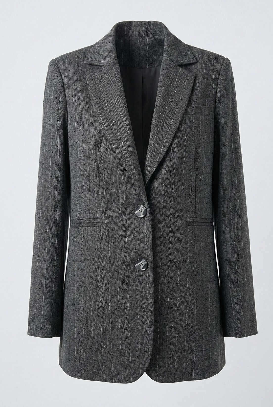 Gri Taşlı Blazer
