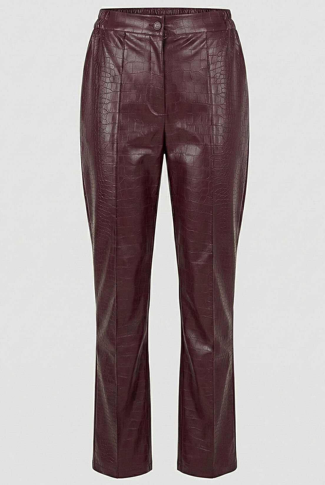 Mürdüm Deri Pantolon