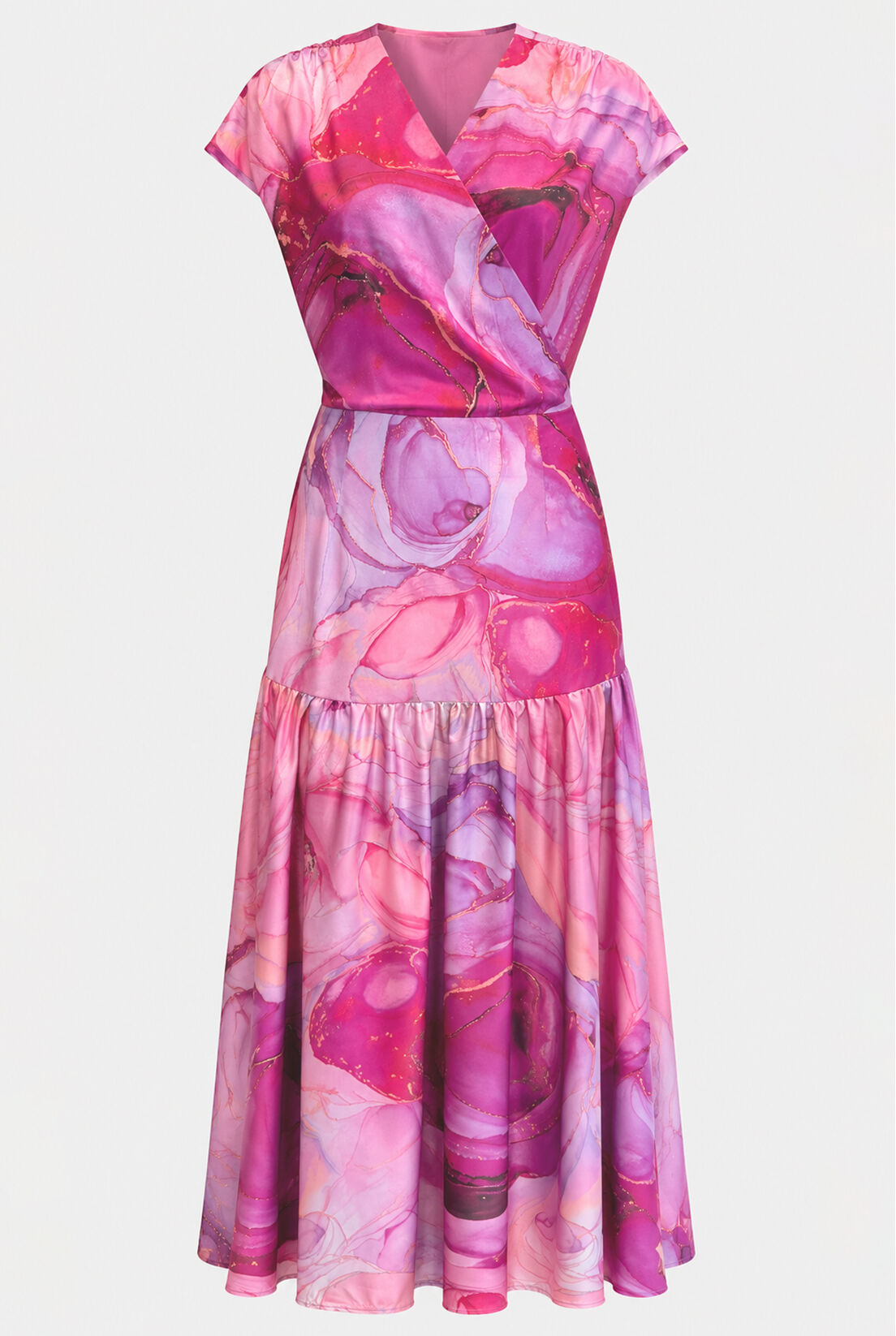 Pembe Desenli Elbise