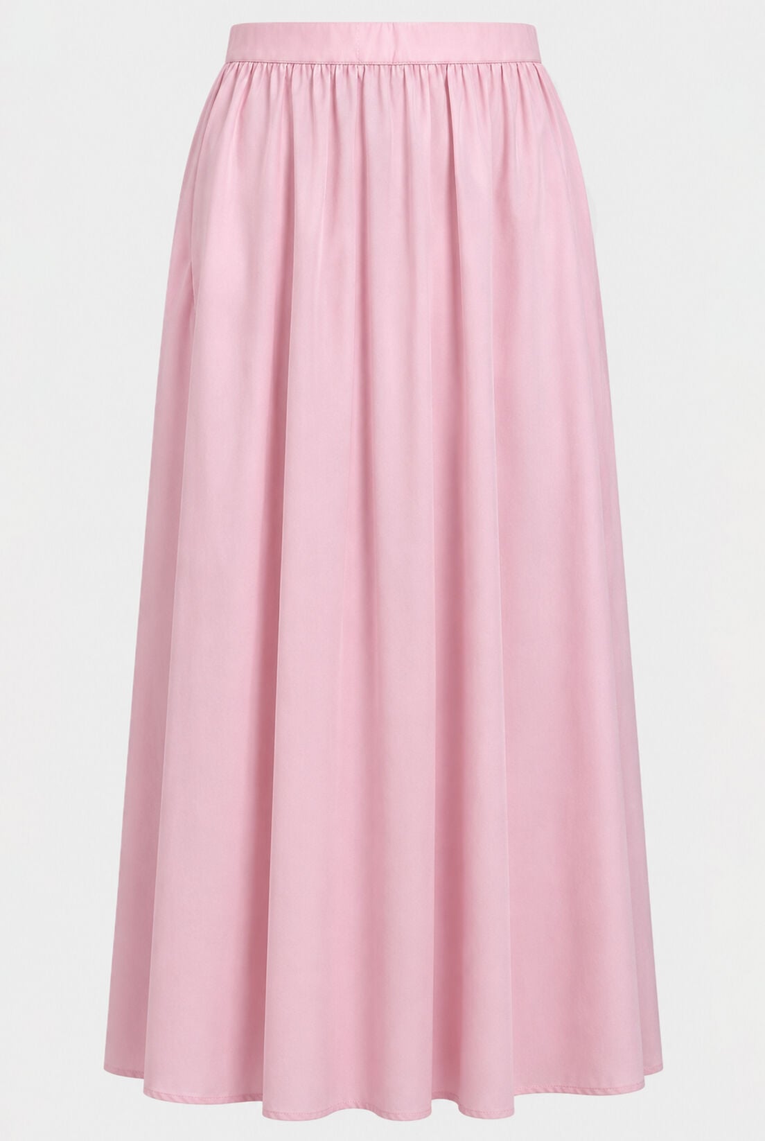 Pembe Poplin Korsajlı Etek