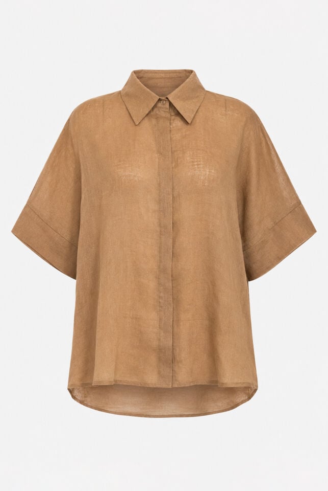 Camel Keten Gömlek
