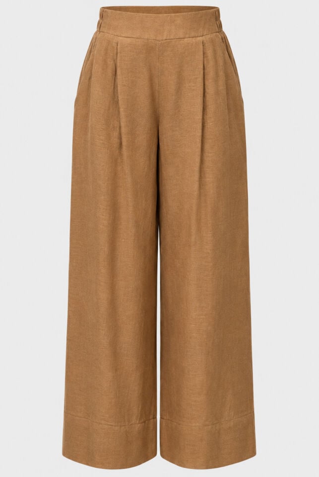 Camel Keten Pantolon