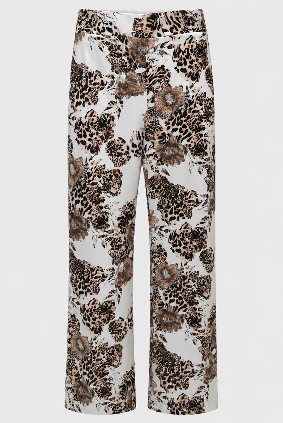 Leopar İpek Saten Pantolon