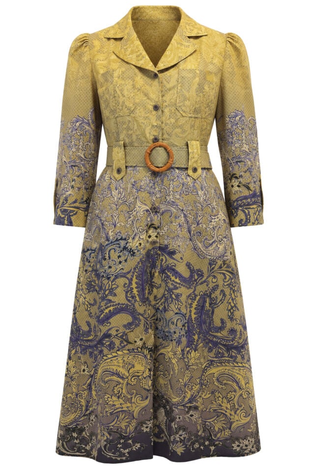 Apoletli Vintage Elbise