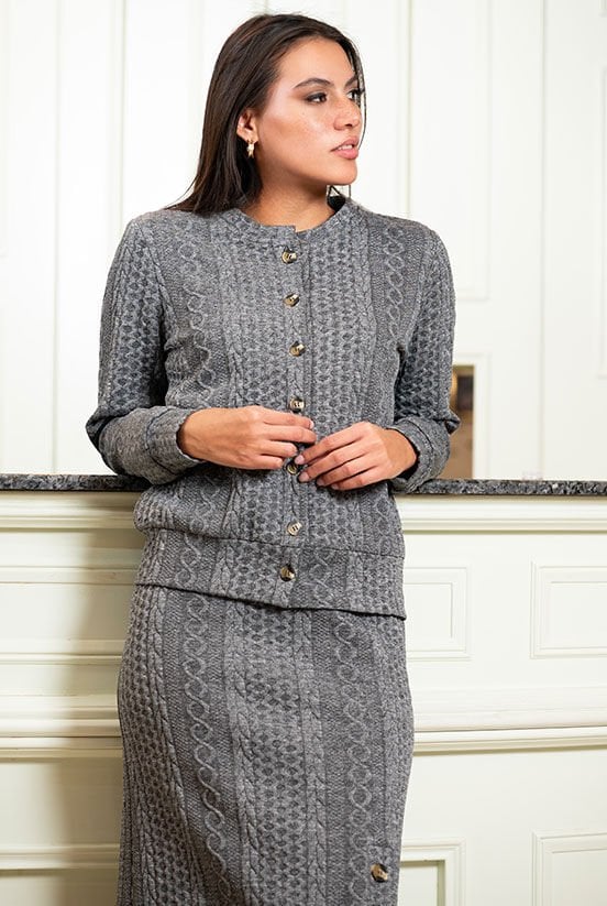 Örme Düğmeli Hırka