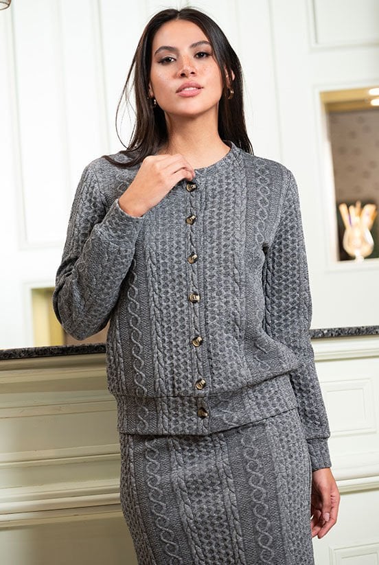 Örme Düğmeli Hırka