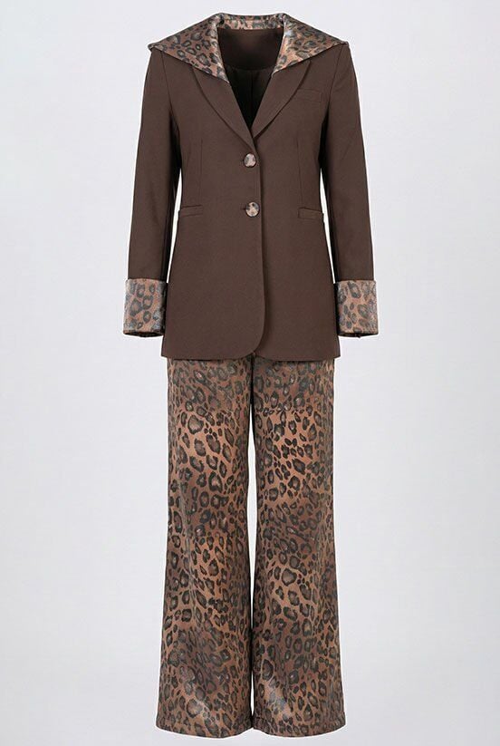 Kahverengi Leopar Pantolon