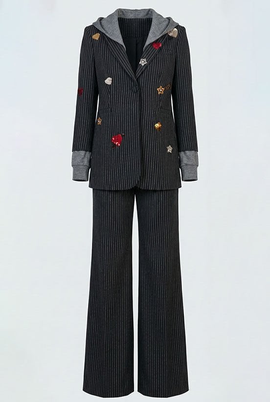 Çizgili Palazzo Pantolon