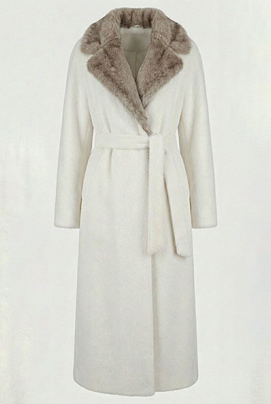 Vizon Yaka Beyaz Kürk