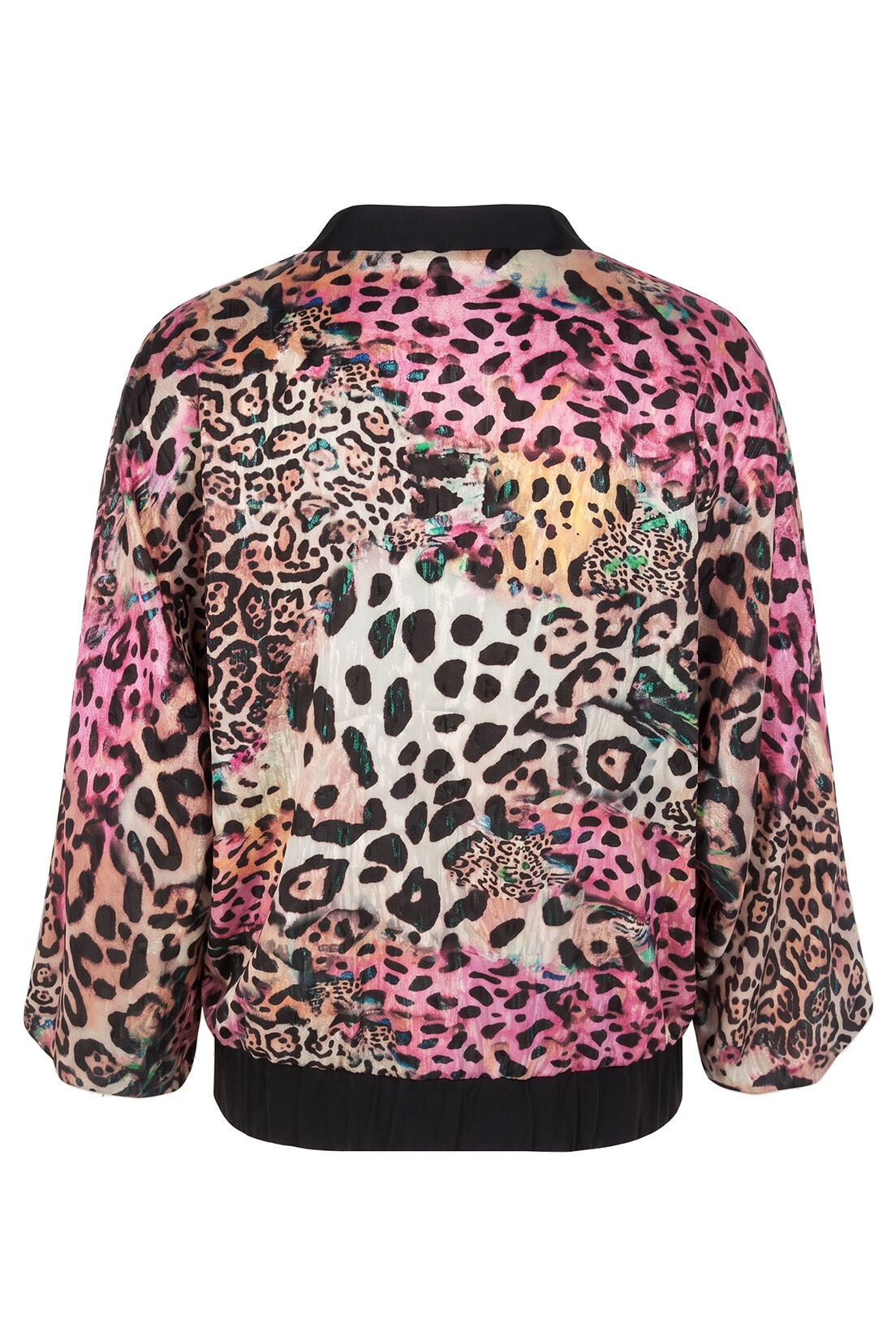 Pembe Leopar Detay Jakarlı Gömlek