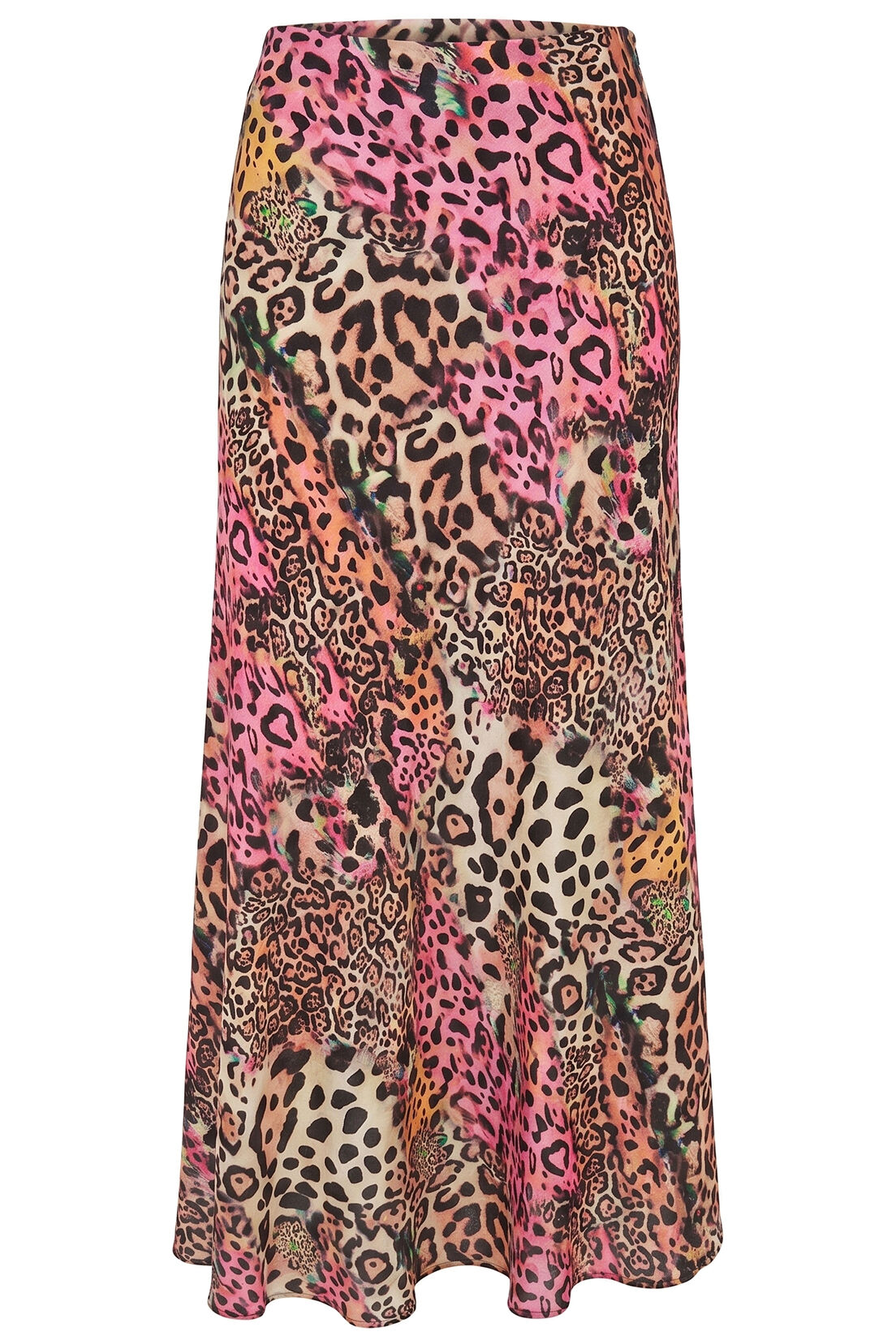 Pembe Leopar Detay Jakarlı Etek