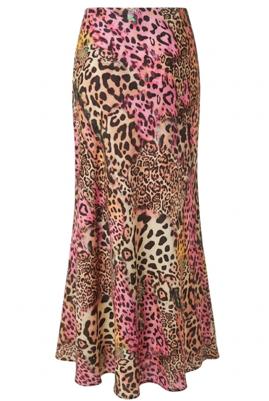 Pembe Leopar Detay Jakarlı Etek