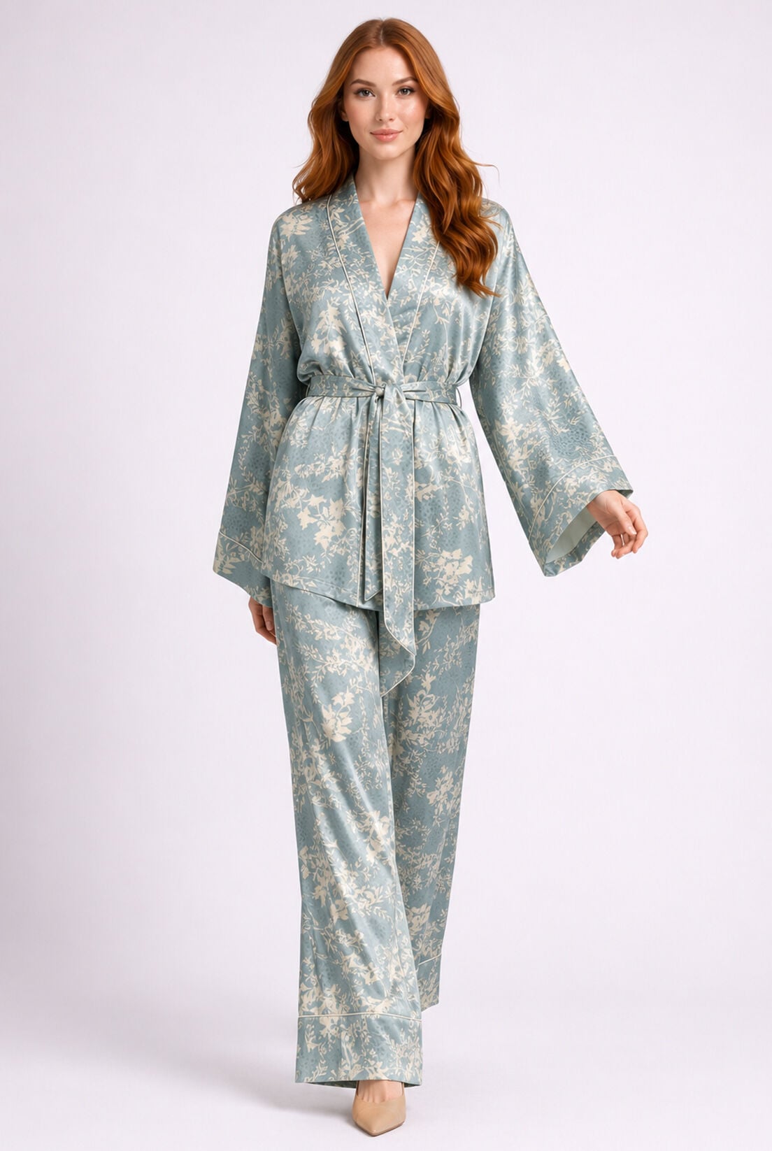 Mavi Jakar Kimono