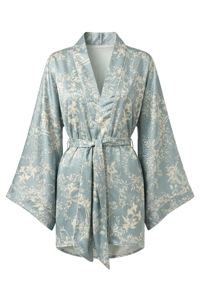 Mavi Jakar Kimono