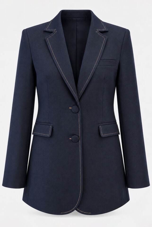 Cep Detaylı Blazer Kot Ceket