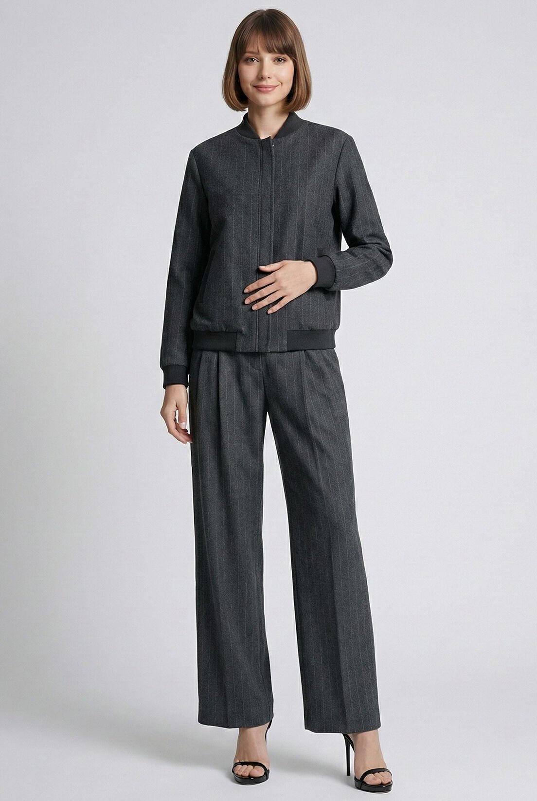 Gri Çizgili Pantolon