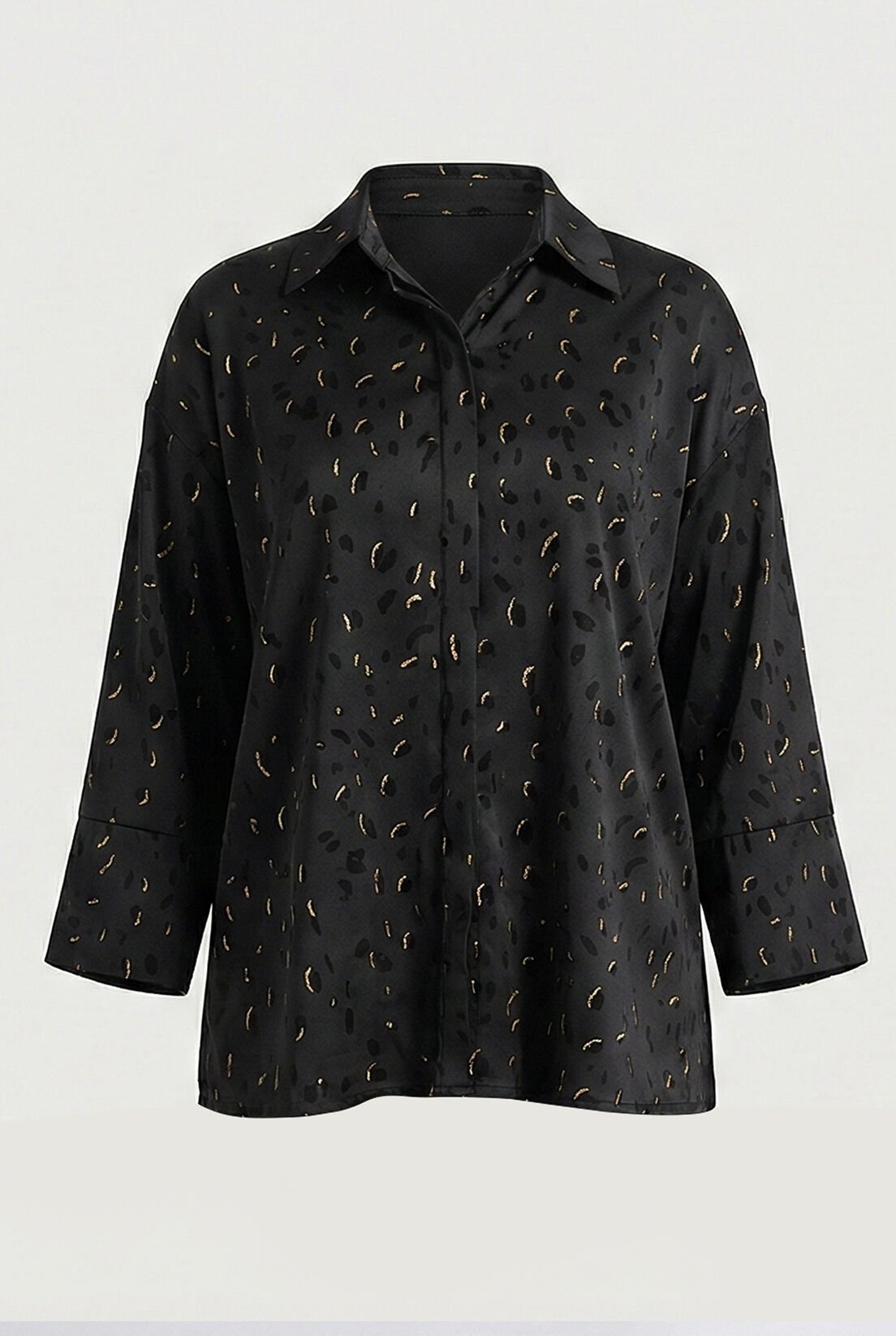 Küçük Desen Gold Varak Petek Gömlek